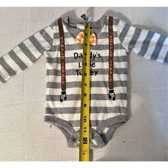 Thanksgiving Infant 0-3M “Daddy’s Little Turkey” 2 Piece Outfit Same Day Shipout - Picture 10 of 11